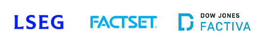LSEG／FactSet／DOW JONES FACTIVA