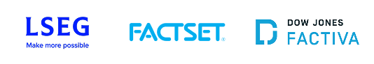 LSEG／FactSet／DOW JONES FACTIVA